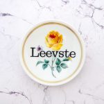 Wandteller Herr Fuchs Typo Leevste Blumen mini 10cm vintage Gold