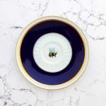 Wandteller Herr Fuchs Wohnen Hummel mini 14cm vintage gold blau