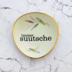 Wandteller Typo suutsche vintage Herr Fuchs Teller Gold Muster Wohnen 11cm schnack mini
