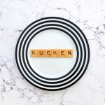 Wandteller Kuchen Vintage Herr Fuchs Deko Küche 19cm Food Ringe schwarz weiß