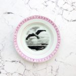 Wandteller Möwe Rosa vintage Herr Fuchs Teller mini 12cm Muster