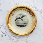 Wandteller Möwe vintage Herr Fuchs Teller Gold Muster 19cm Wohnen