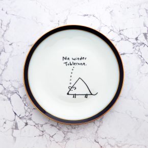 Wandteller @kriegundfreitag Typo Toblerone vintage Herr Fuchs Teller 19cm