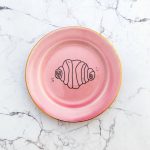 Wandteller Herr Fuchs Franzbrötchen gold rosa mini  10cm vintage #perfekt