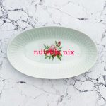 Wandteller Platte Typo nützt ja nix vintage Herr Fuchs neonpink 23cm Blume bunt