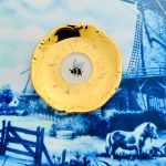 Wandteller Herr Fuchs Wohnen Hummel mini 12cm vintage gold breiter Rand