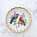 Wandteller Vogel Typo yeah Herr Fuchs vintage 19cm gold Wohnen Hüttensänger