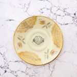 Wandteller Franzbrötchen vintage Herr Fuchs Teller Bunt Gold 14cm Hamburg Wohnen Blume