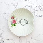 Wandteller Franzbrötchen vintage Herr Fuchs Teller Muschel Blume 14cm Hamburg Wohnen