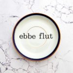 Wandteller Ebbe Flut Typo Herr Fuchs mini 14cm gold blau Meer Gezeiten vintage