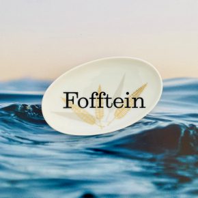 Wandteller Fofftein Typo Herr Fuchs mini 12cm gold Muster plattdeutsch oval