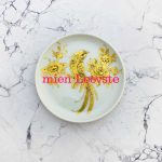 Wandteller Typo mien leevste vintage Herr Fuchs mini neonpink 10cm gold Vogel Phönix