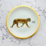 Wandteller Herr Fuchs Typo nützt ja nix 19cm Tiger gold Wohnen vintage Tier