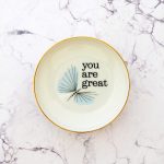 Wandteller you are great vintage Herr Fuchs Teller mini 10cm Schmetterling Gold Blau