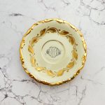 Wandteller Franzbrötchen vintage Herr Fuchs Teller Gold 12cm Blätter Hamburg Wohnen Muster