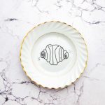 Wandteller Franzbrötchen vintage Herr Fuchs Teller Gold Hamburg Wohnen Riffel 12cm