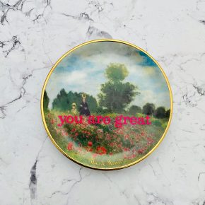 Wandteller Herr Fuchs Typo neonpink you are great mini Mohnfeld Gemälde 10cm Monet