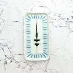 Wandteller Platte Herr Fuchs Hamburger Fernsehturm Blau Wohnen 20cm vintage Muster