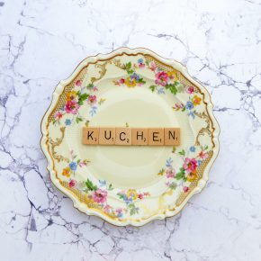 Wandteller Kuchen Vintage Herr Fuchs Deko Küche 19cm Food Blume Bunt Gold
