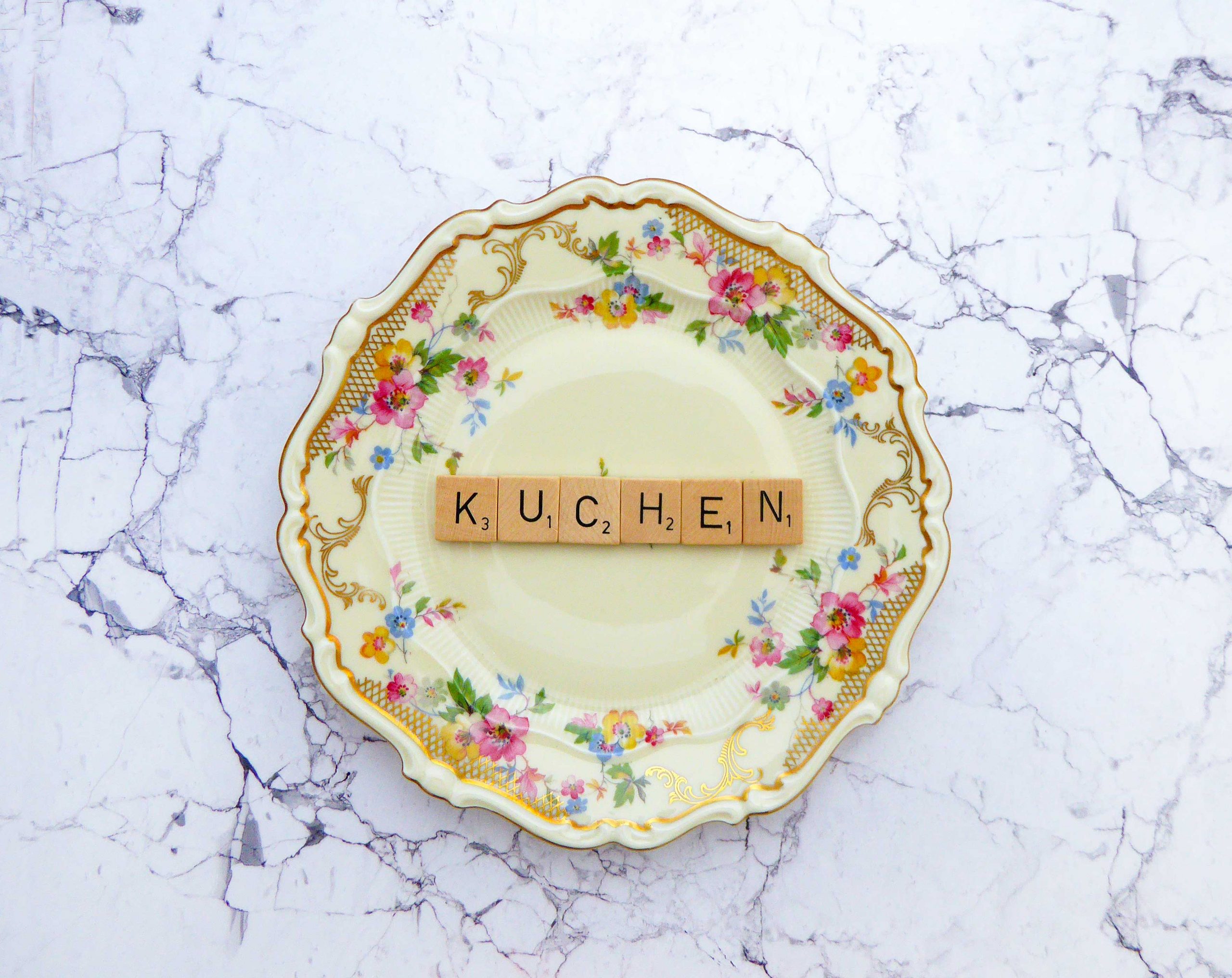 Wandteller Kuchen Vintage Herr Fuchs Deko Küche 19cm Food Blume Bunt Gold