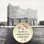 Wandteller Do wat du wullt Typo Herr Fuchs mini 12cm Diestel Blumen vintage plattdeutsch lila