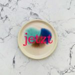 Wandteller Typo jetzt vintage Herr Fuchs neonpink Blume 9cm Wohnen türkis Bunt