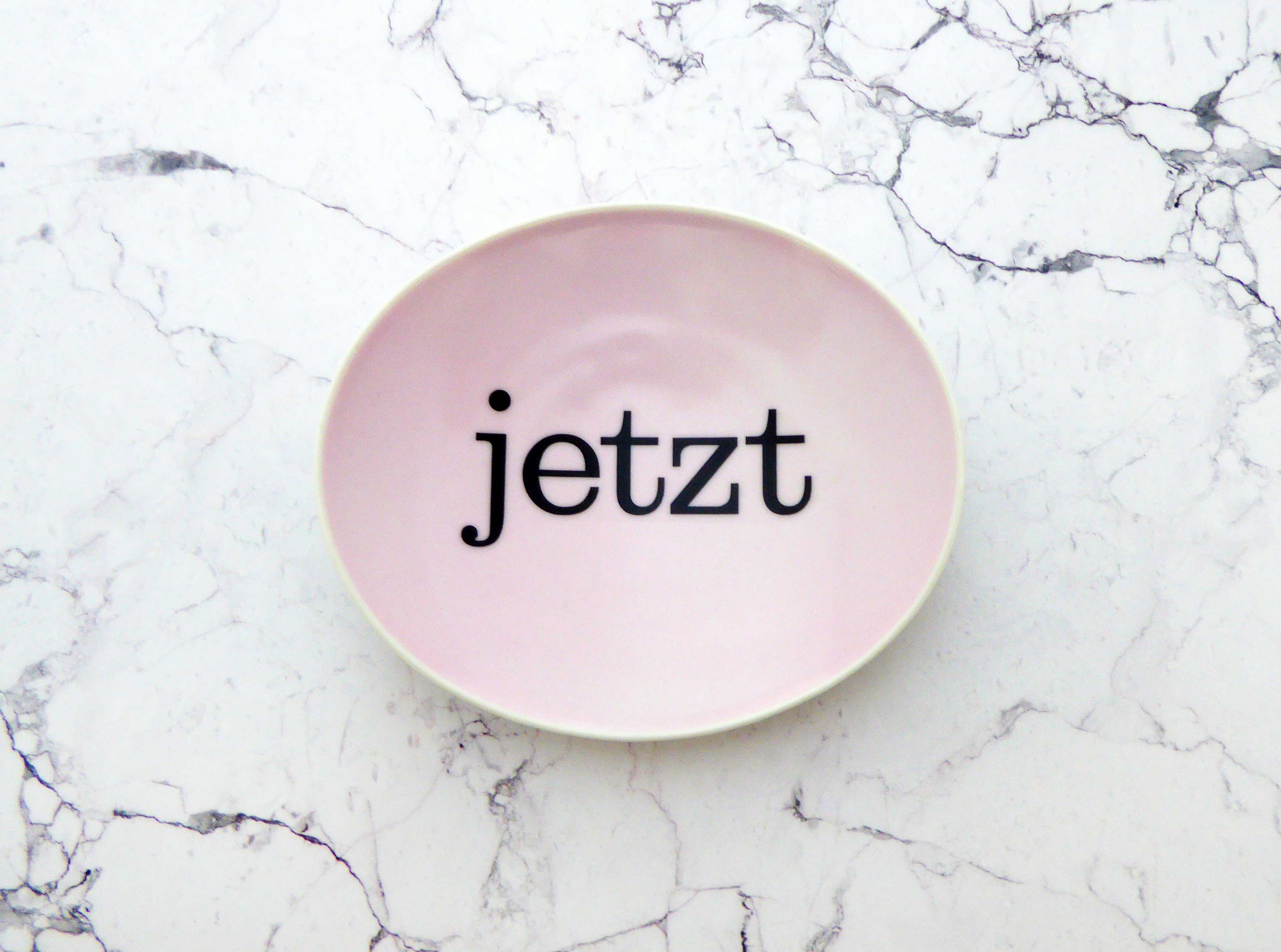Wandteller Typo jetzt vintage Herr Fuchs mini rosa 12cm wohnen oval now