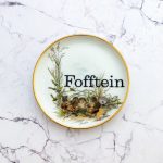 Wandteller Fofftein Typo Herr Fuchs mini 10cm gold plattdeutsch Gold Vogel vintage