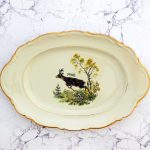 Wandplatte Herr Fuchs Typo yeah 35cm Reh gold Wohnen Wald vintage Wandteller Platte