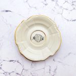 Wandteller Franzbrötchen vintage Herr Fuchs Teller Gold 12cm Hamburg Wohnen schlicht
