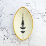 Wandteller Platte Herr Fuchs Hamburger Fernsehturm Gold 20cm Wohnen HH