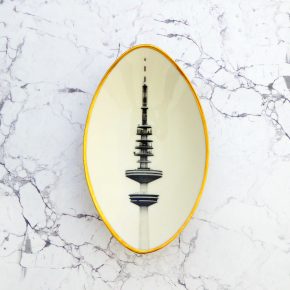 Wandteller Platte Herr Fuchs Hamburger Fernsehturm Gold 20cm Wohnen HH