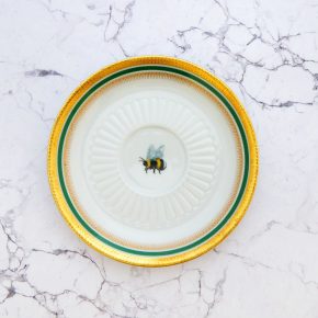 Wandteller Herr Fuchs Wohnen Hummel mini 14cm vintage gold grün
