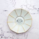 Wandteller Franzbrötchen vintage Herr Fuchs Teller Gold 15cm Hamburg Wohnen Streifen